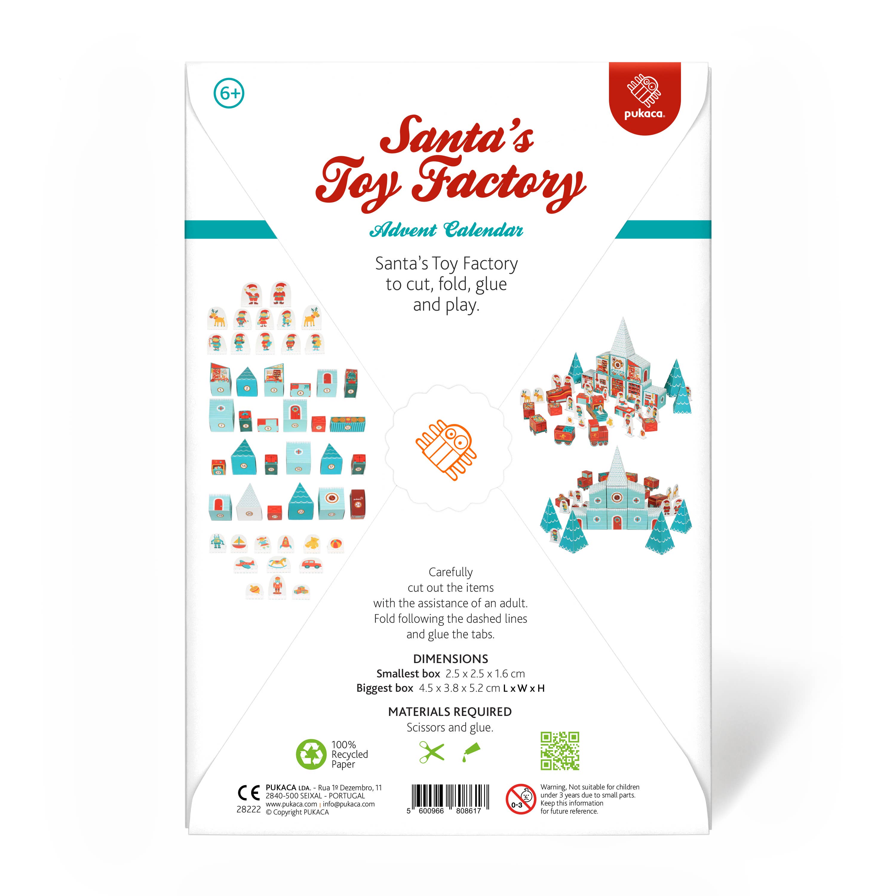 pukaca - Vendita all'ingrosso Calendario dell'avvento - Calendario dell'Avvento della Fabbrica di Giocattoli di Babbo Natale - Giocattolo e Regalo di Natale3