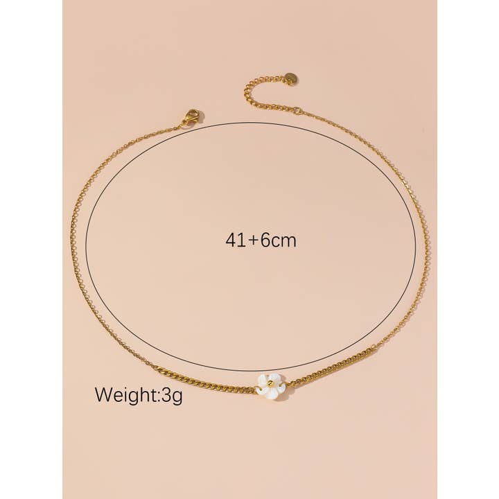 Blossom bijoux – Großhandel Gliederhalskette – 24CCA124 Halskette aus Edelstahl1