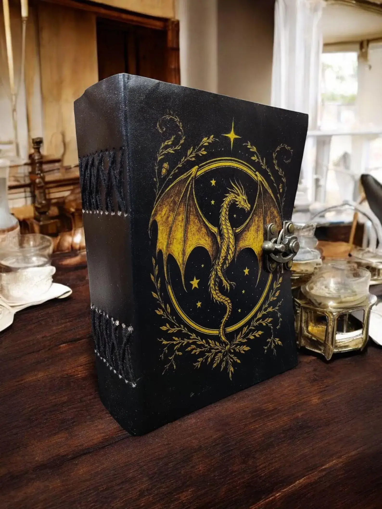 MNM HANDICRAFTS – Engroshandel Dagbog – Drage Wicca Stor Grimoire Vintage læderjournal4