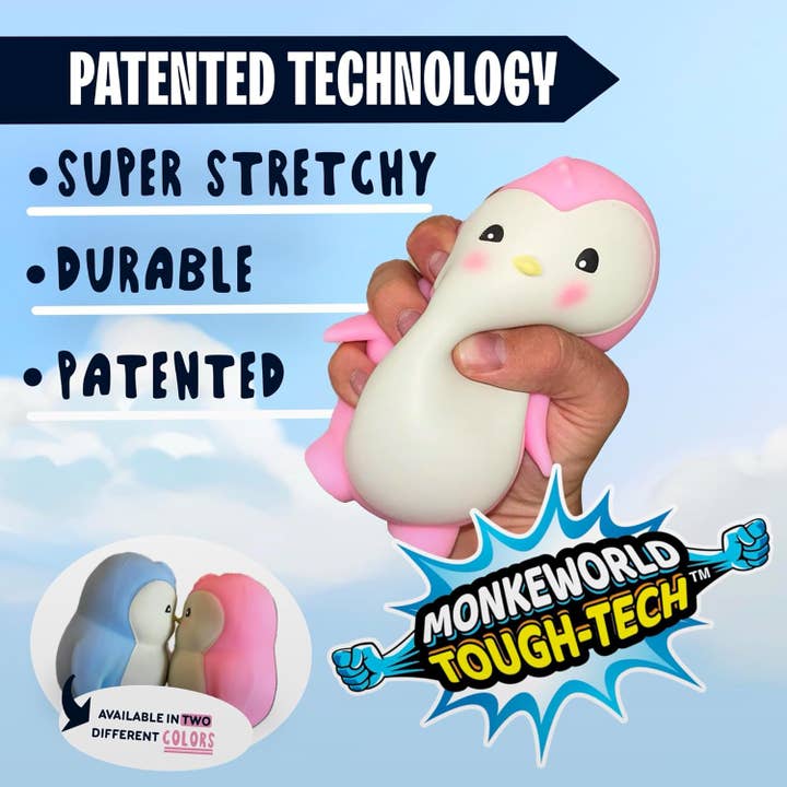 MonkeWorld Toys - Wholesale Squishy Toy - Kids & Baby - Monke World Pudgy Penguin in Pink Squishies Fidget Toy