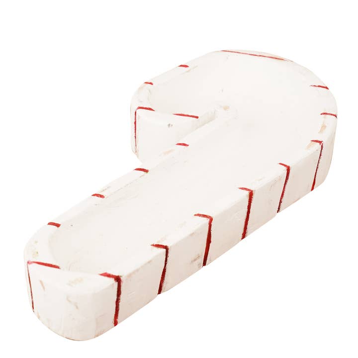 My Amigos Imports - Wholesale Candle Holder - Jolly Candy Cane-6x12-Candle Ready-Xmas Candy Cane-Two Tone
