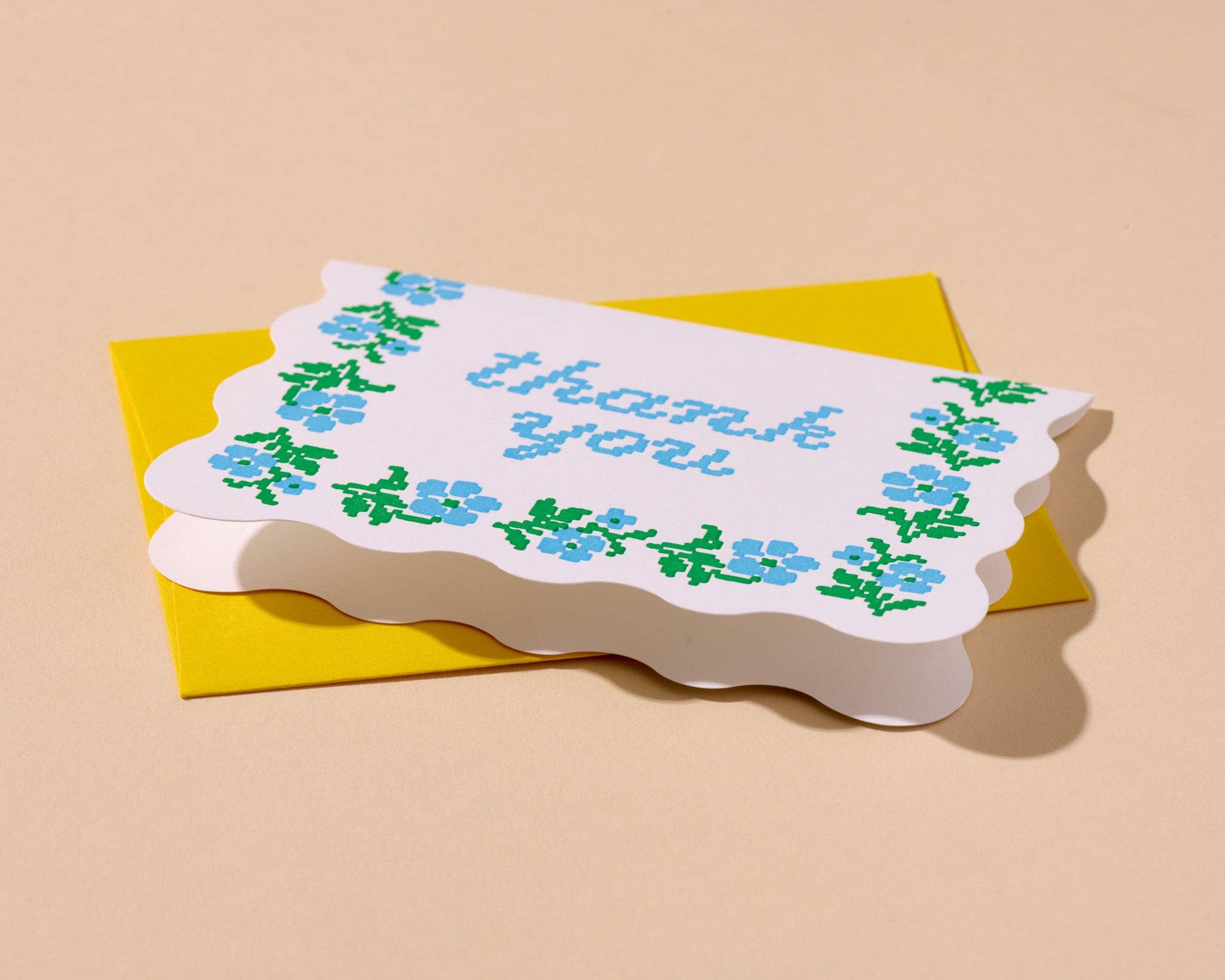 And Here We Are – wholesale Stationery/notecard set – Box Set—Letterpress Thank You Notecards—Floral Crossstitch3