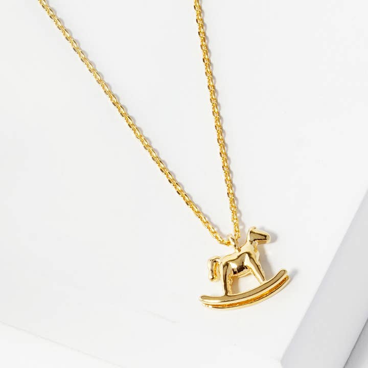 SOPHIA WHOLESALE – Großhandel Kette mit Anhänger/Charm – Up N Down Charm-Halskette mit Pferdereiten