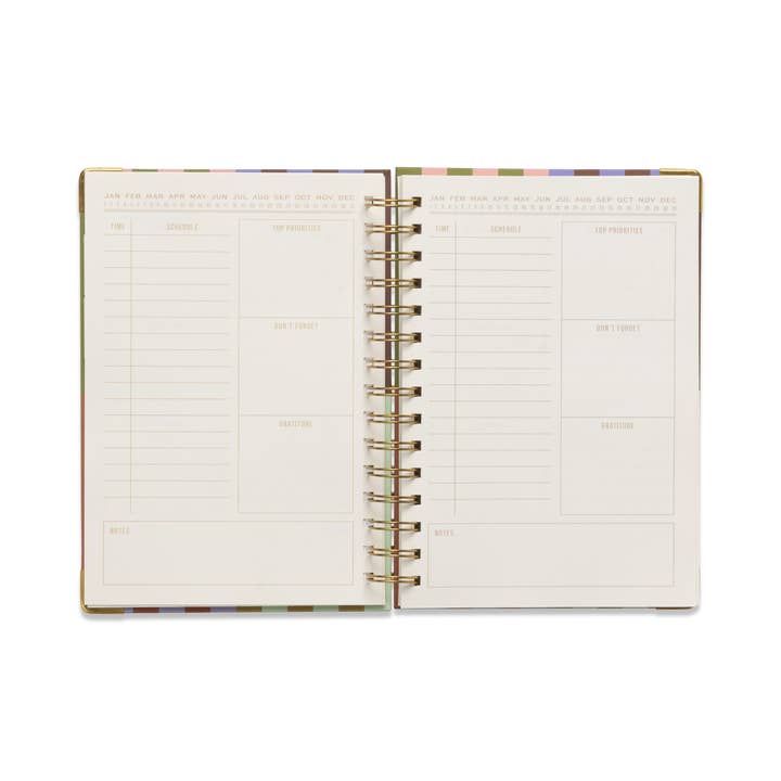 Designworks Collective – wholesale Planner – Undated 13 Month Perpetual Planner - Bold Stripe6