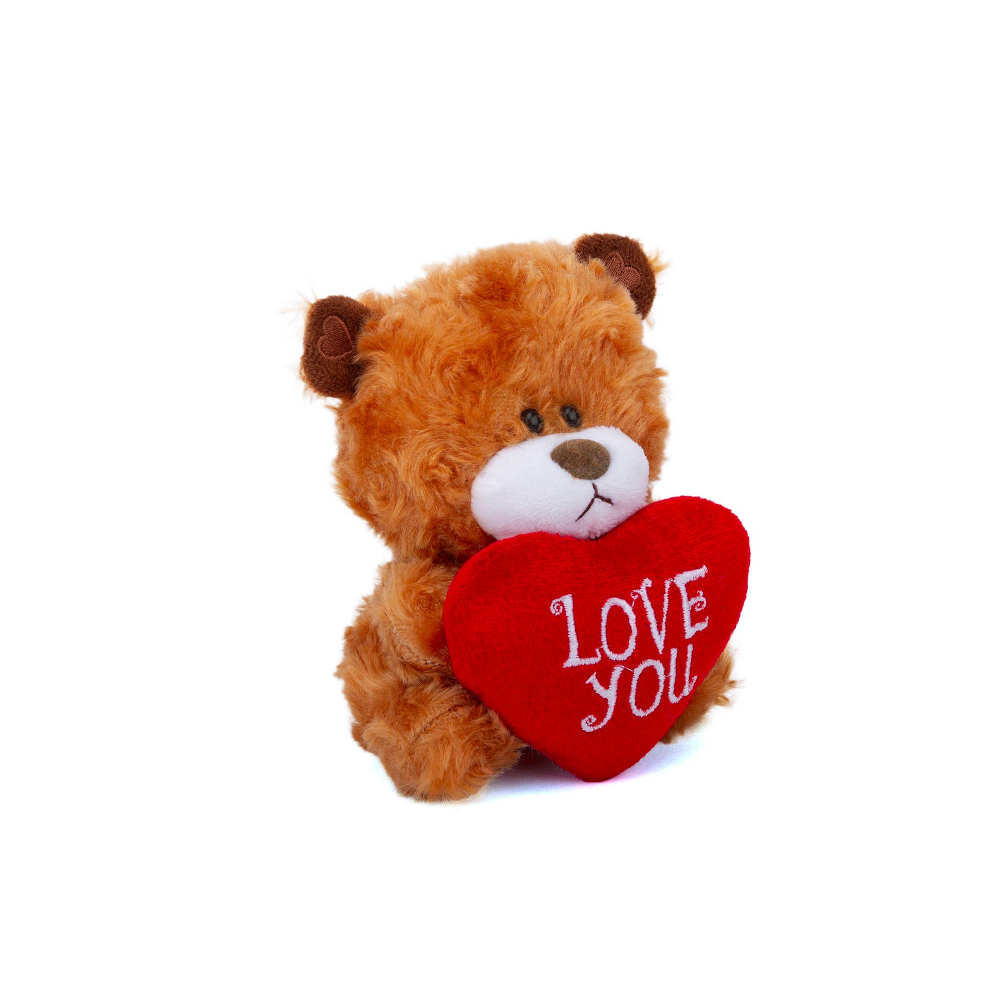 Plushland – wholesale Stuffed/plush toy – Kids & baby – 6″ Brown and Gray Valentine Bears Holding "Love You" Heart 1