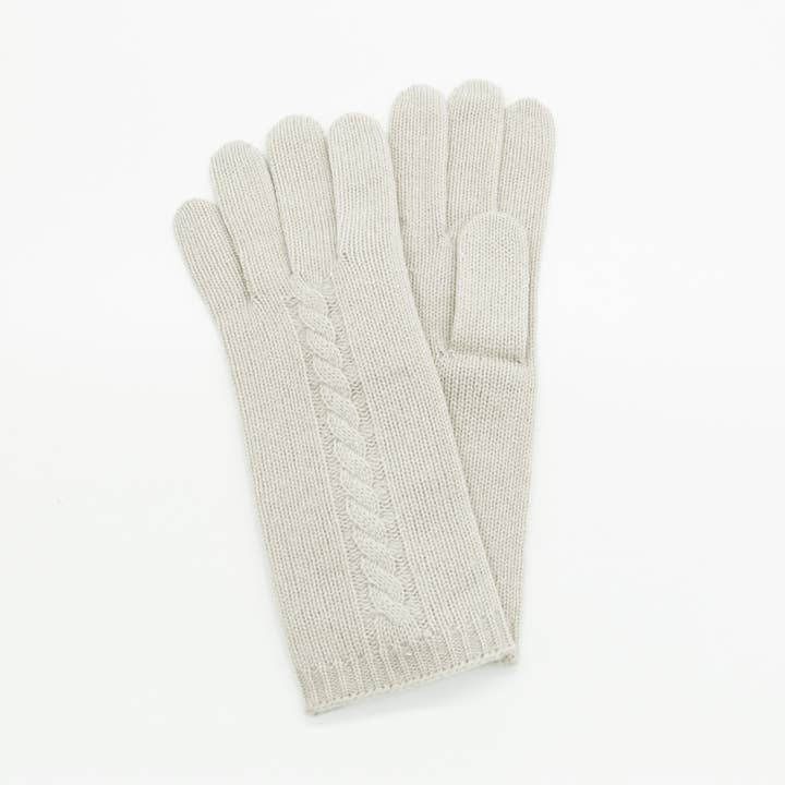 Portolano - Wholesale Gloves - Women's - CASHMERE GLOVES WITH MINI CABLE