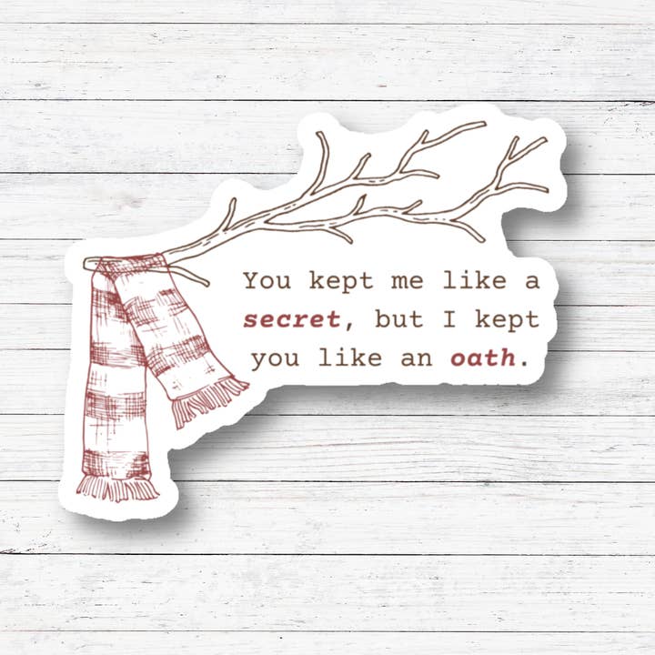Oily Graphic Creations - Wholesale Sticker - Kept You Like an Oath- Taylor Swift Lyrics Stickers/Magnet