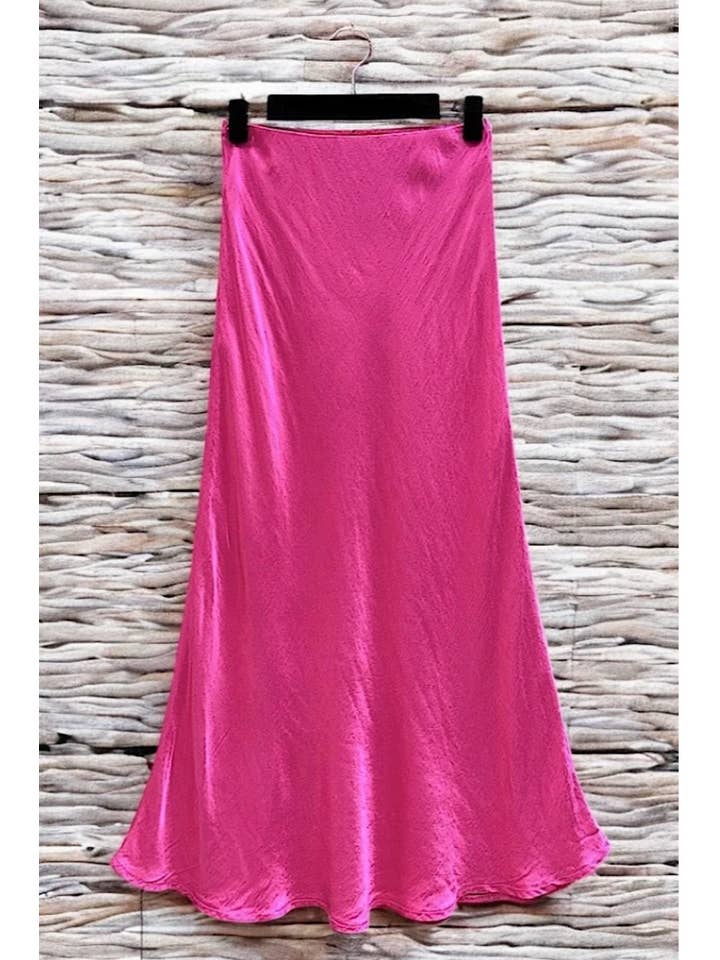 LOOWIE - Wholesale Skirt - Women's - ESS Italian Viscose Satin Bias-Cut Midi Skirt - 18 Colors3