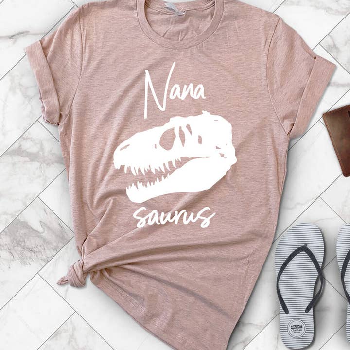 Nana Saurus - Nana Dinosaur Fun Mother's Day Gift T-Shirt for wholesale by House Of Rodan