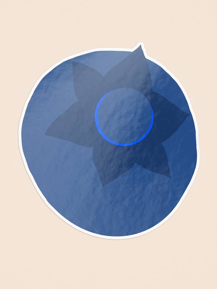 Autocollant Illustré de Myrtille pour la vente par One & Only Paper