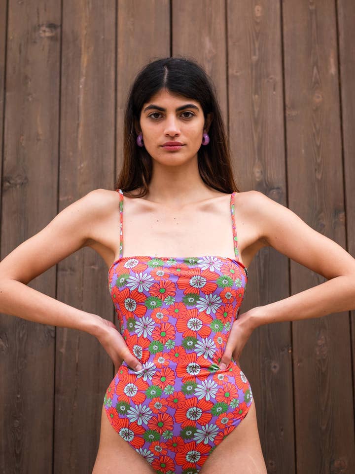 MAUI blommig baddräkt dam hel för wholesale av Kostumari