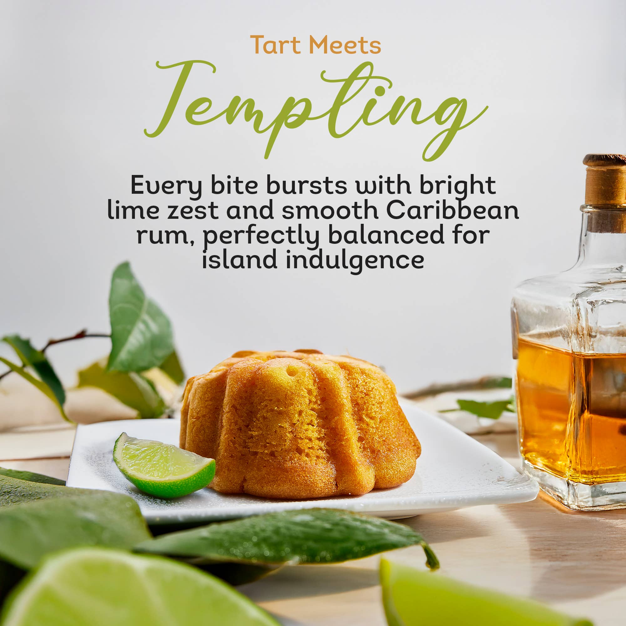 Tortuga Spirit Cake Company - Wholesale Cake - Key Lime Rum Cake-4oz3