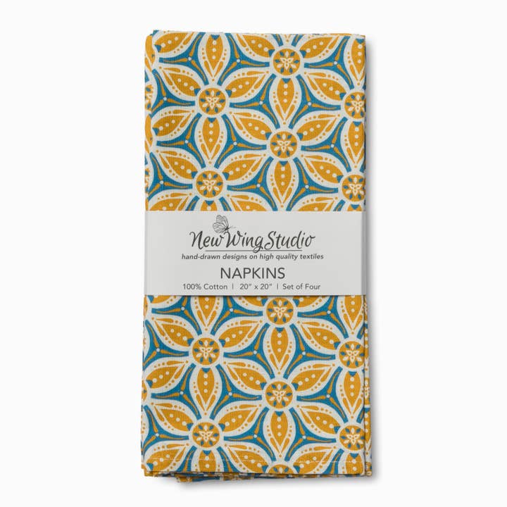 Serviettes, lot de 4 | Plus d'abeilles s'il vous plaît pour la vente par New Wing Studio