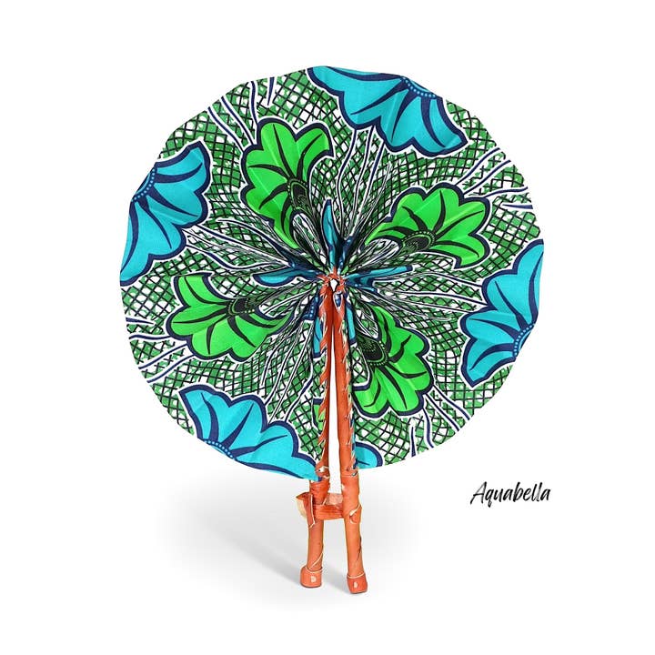 Ti-a Woven Goods - Wholesale Handheld Folding Fan - African Fabric Fan29