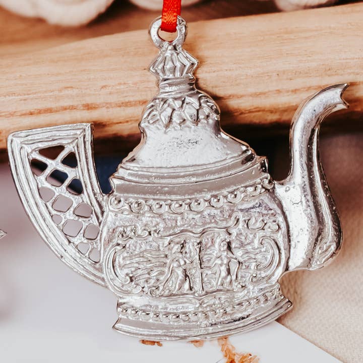 House of Morgan Pewter - Wholesale Ornament - Teapot - Christmas Ornament - Pendant - Edenton