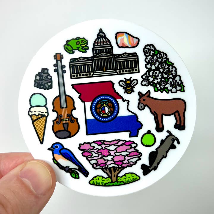 Missouri Symbolen Sticker voor wholesale door Knight Owl Design