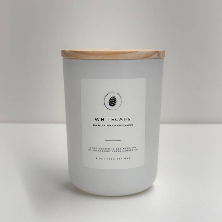 Sugarberry Creek Candle Co. - Wholesale Jar/Filled Candle - Whitecaps Soy Wax Candle