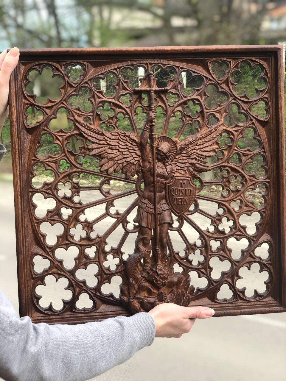 KozakWorkshop – Engroshandel 3D-vægkunst – Ærkeenglen Michael kristen håndlavet dekoration personlig gave2