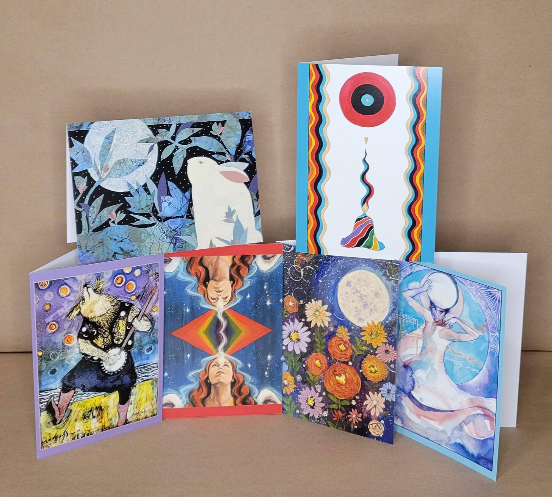 We'Moon - Venta al por mayor Tarjetas de felicitación - Pack de 6 Tarjetas de Felicitación 2026: Con Arte Femenino para Todas las Ocasiones10