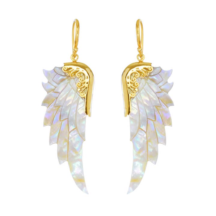 opal wonder gold earrings - small for wholesale by Sacred Space Sisters