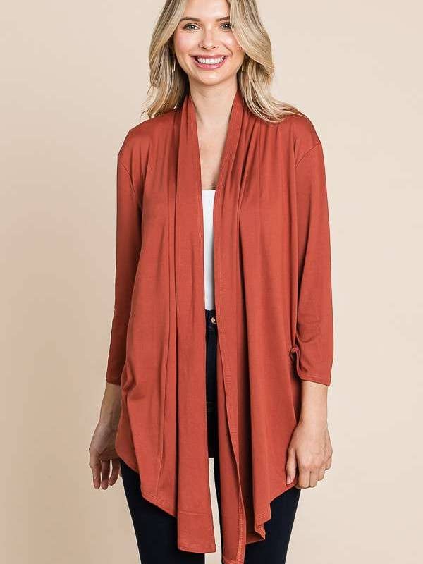 Culture Code - Wholesale Cardigan - Women's - CJT1086Q - DRAPE CARDIGAN TOP14