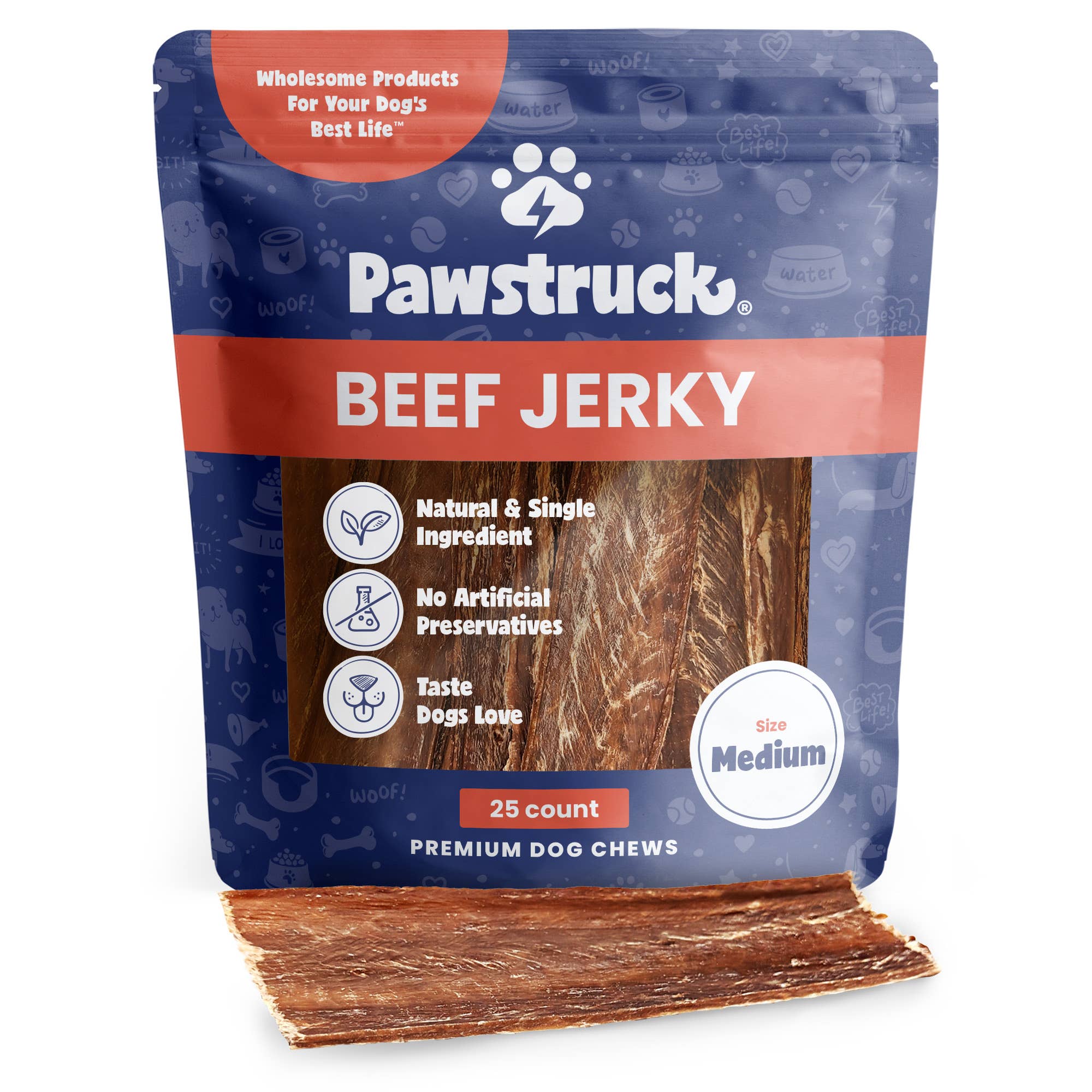 Pawstruck - Wholesale Pet Treats - Dog - Natural Beef Jerky Dog Treat Chews Support Joint Health0