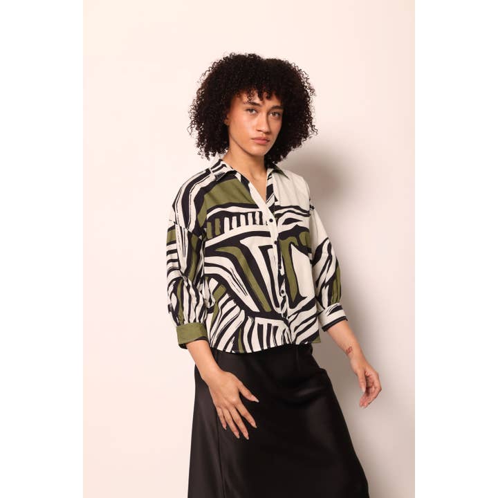 ZEBRA ELSA TOP for wholesale by Maude-Vivante