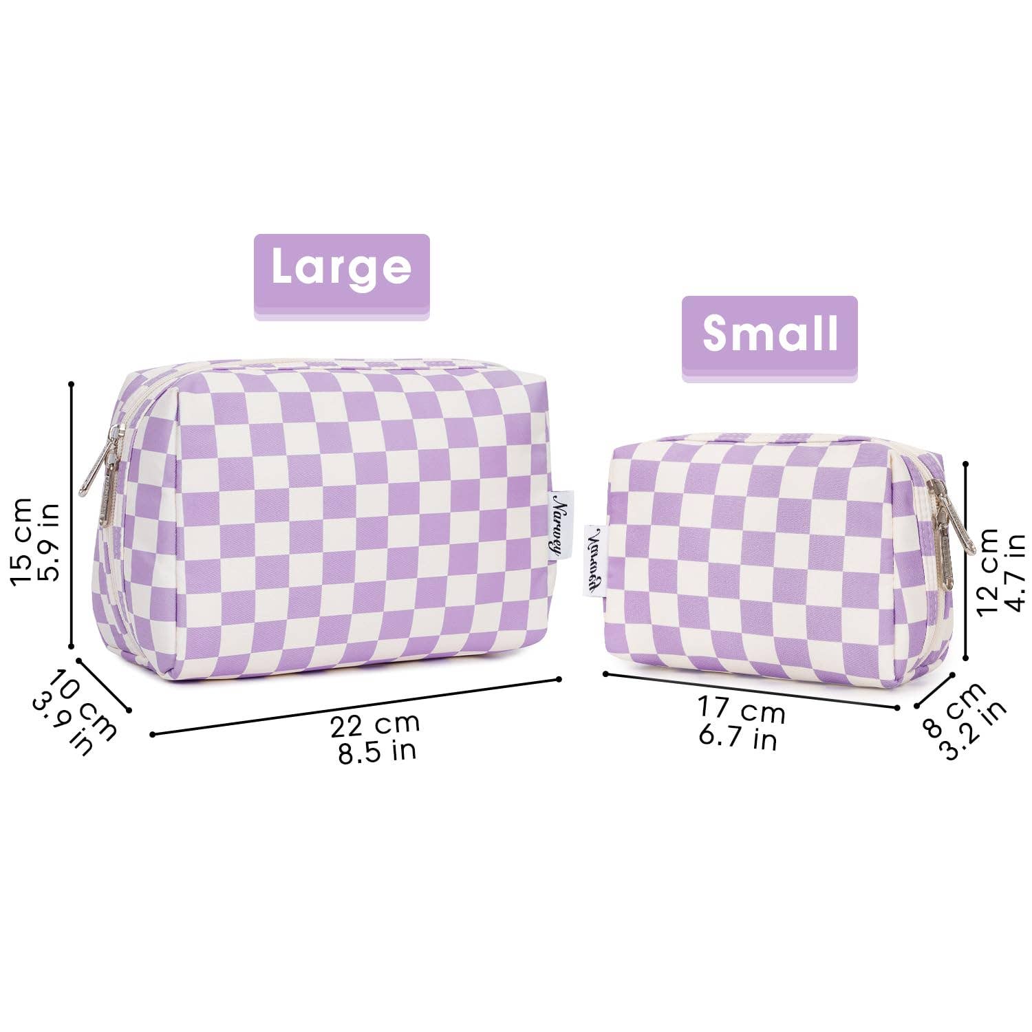 wandf - Wholesale Makeup/Cosmetic Bag - Checkered Makeup Bag Travel Cosmetic Bag Organizer Toiletry52