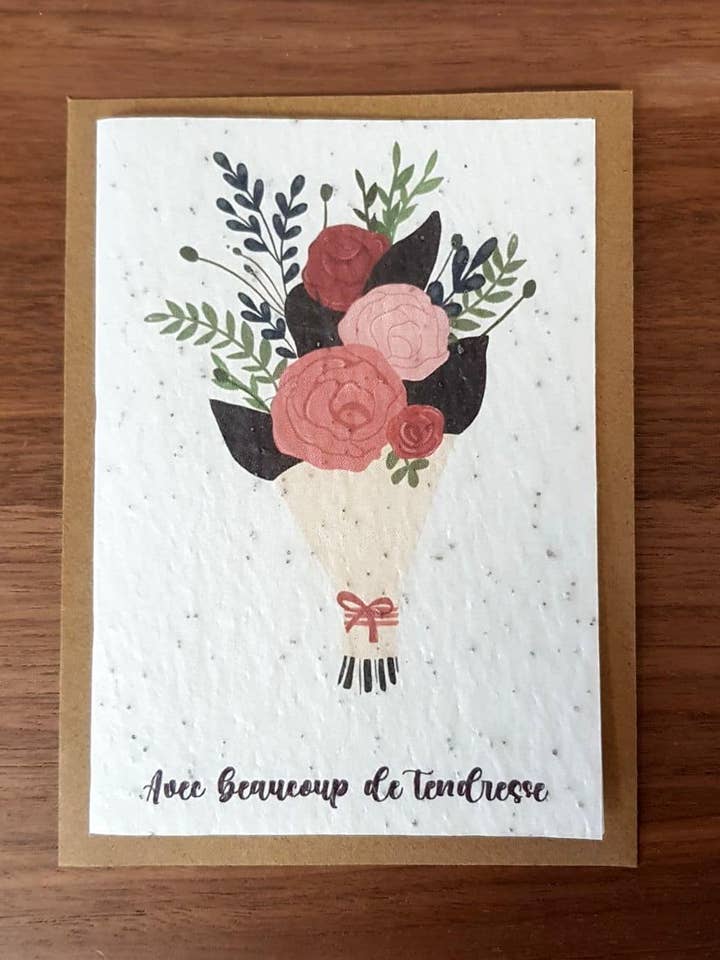 Tarjeta para plantar - Con mucha ternura para venta al por mayor de Des Mots Qui Fleurissent