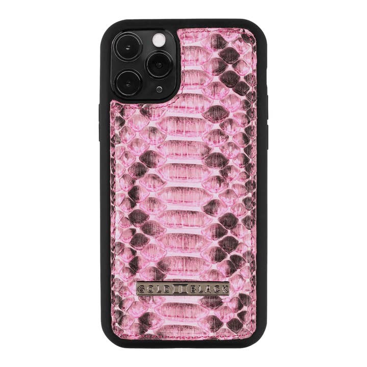 étui en cuir rose python pour iPhone 11 Pro pour la vente par GOLDBLACK