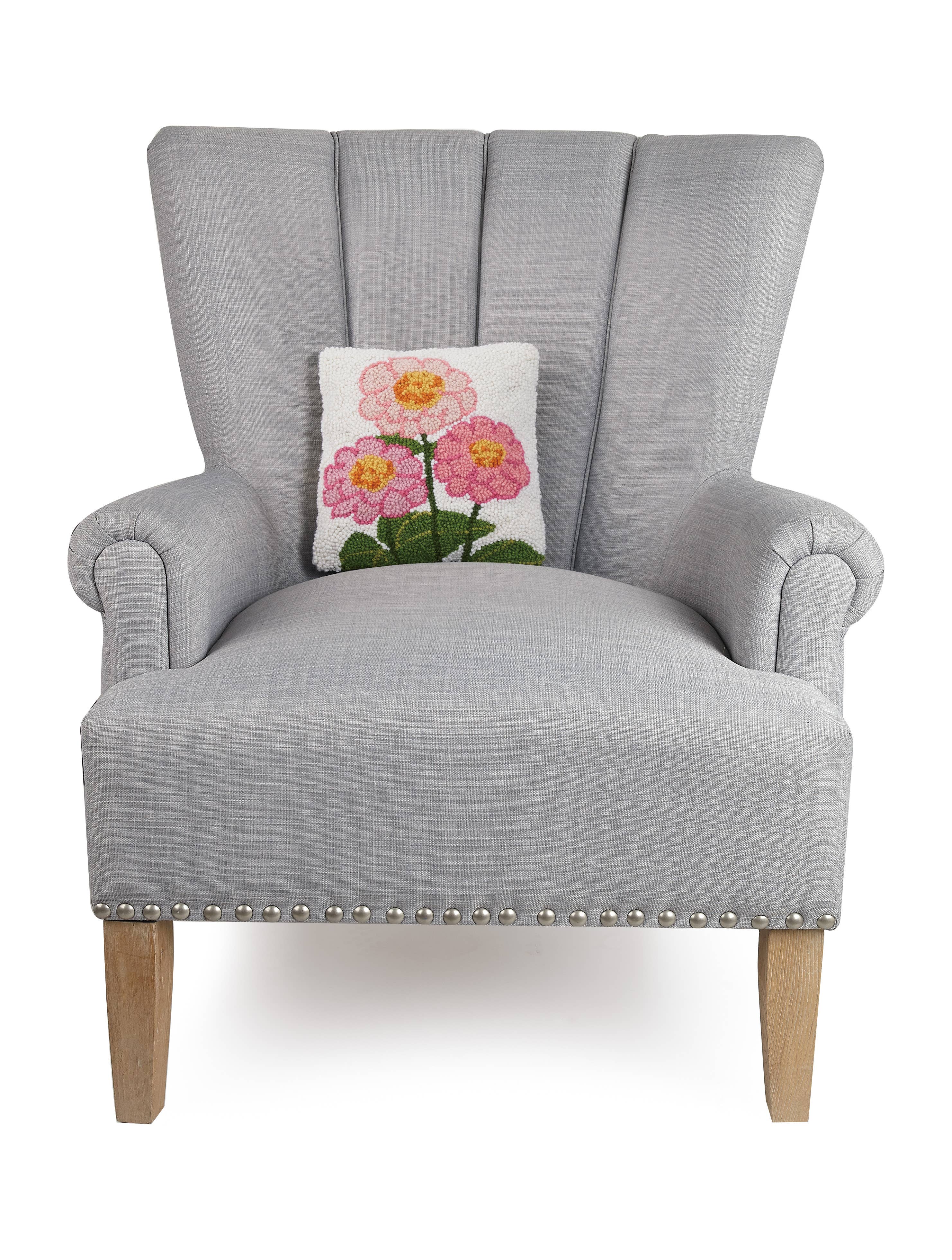 Peking Handicraft - Wholesale Throw/Decorative Pillow - Zinnia Hook Pillow1