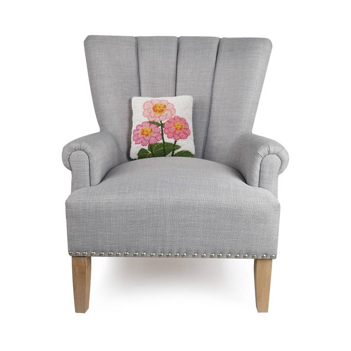 Peking Handicraft - Wholesale Throw/Decorative Pillow - Zinnia Hook Pillow1