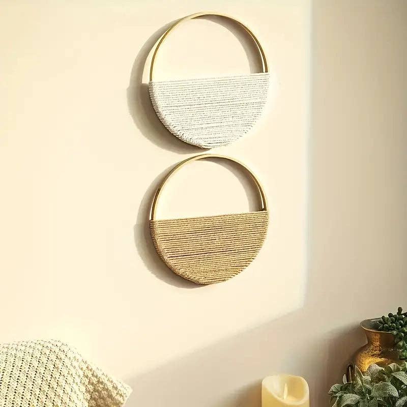 Huis Van Merken - Wholesale Wall Accent - 2pcs Handcrafted Bamboo Wall Art Set2