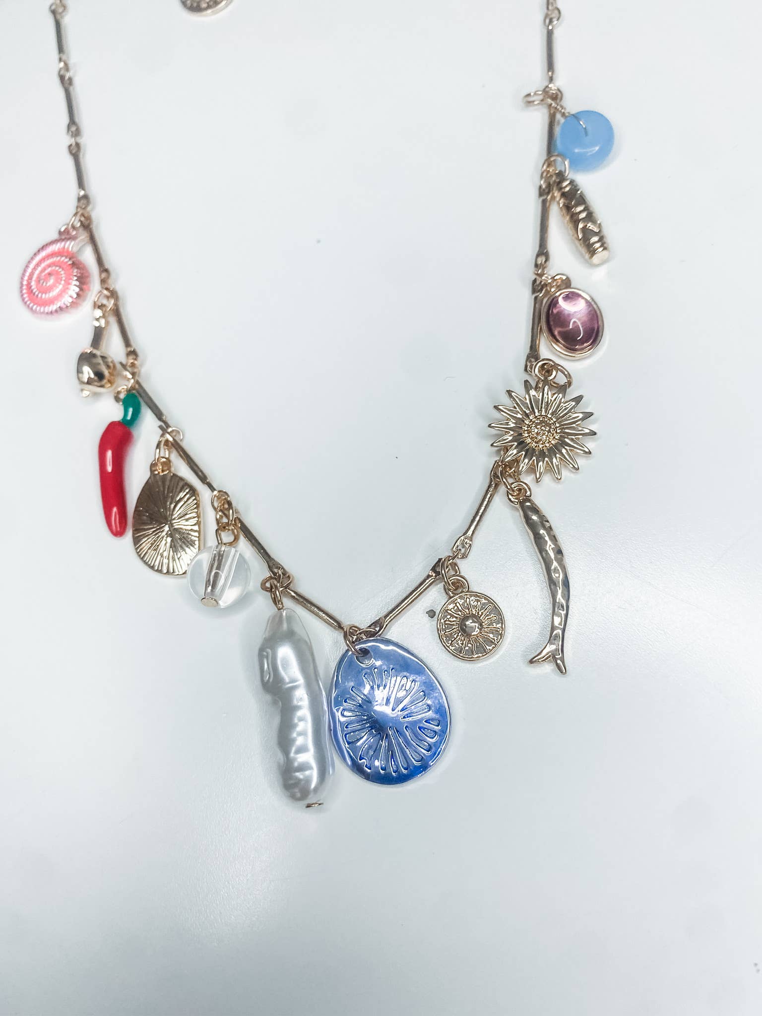 HoopLa - Wholesale Pendant/Charm Necklace - Sea & Sun Charm Necklace- Collection-Hand Made Chain, Charms5