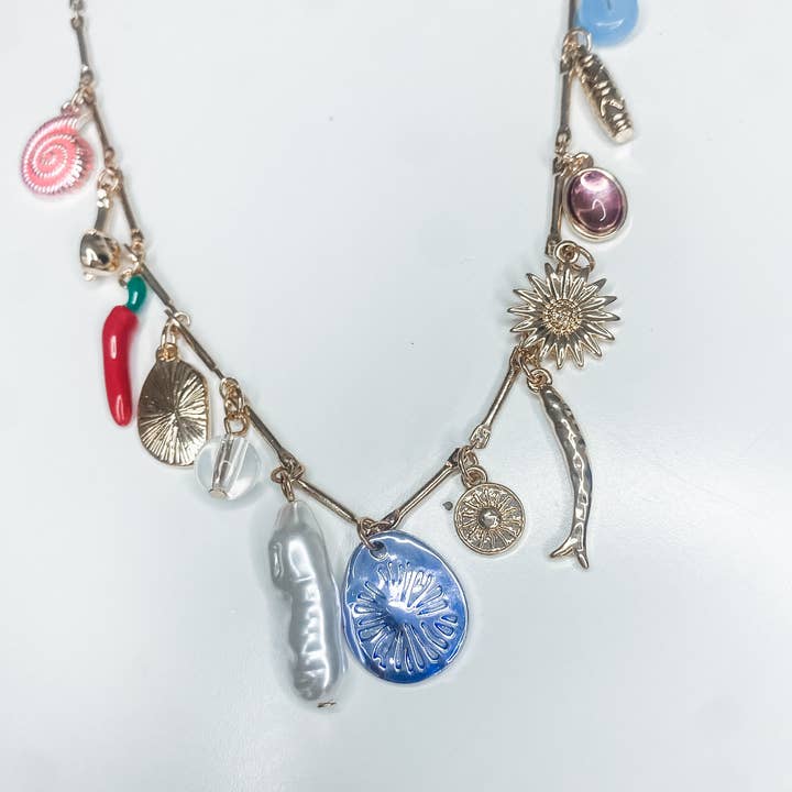 HoopLa - Wholesale Pendant/Charm Necklace - Sea & Sun Charm Necklace- Collection-Hand Made Chain, Charms5