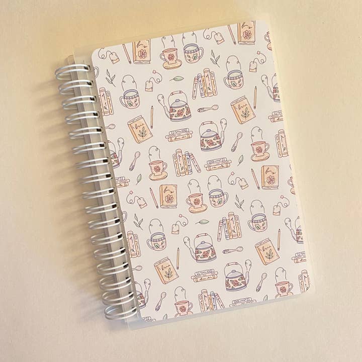 The Aesthetics Studio - Wholesale Sticker - tea & books reusable sticker storage book0