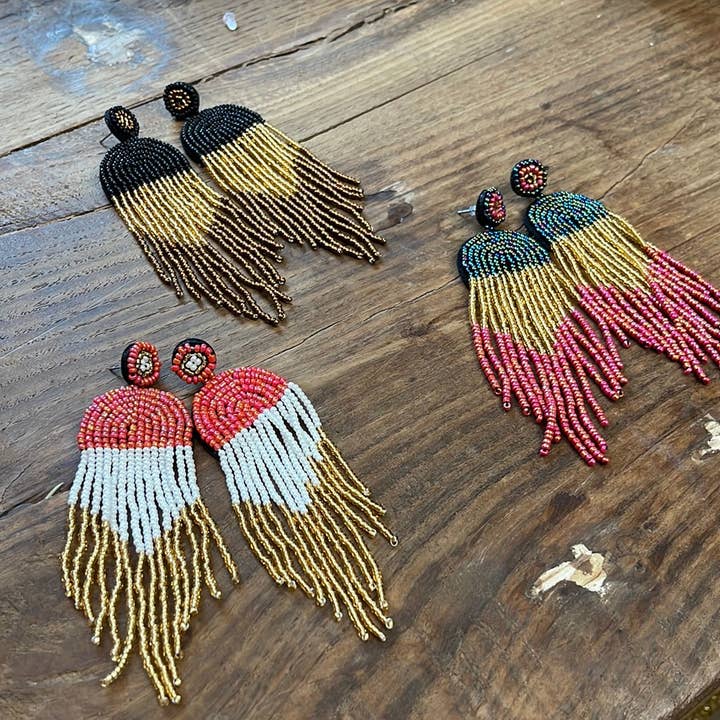 Orecchini Con Perline Extra Lunghi: Gioielli Moderni, Leggeri, Rosa E Neri, Regalo Per Il 30° Compleanno - Italia - Foto 9