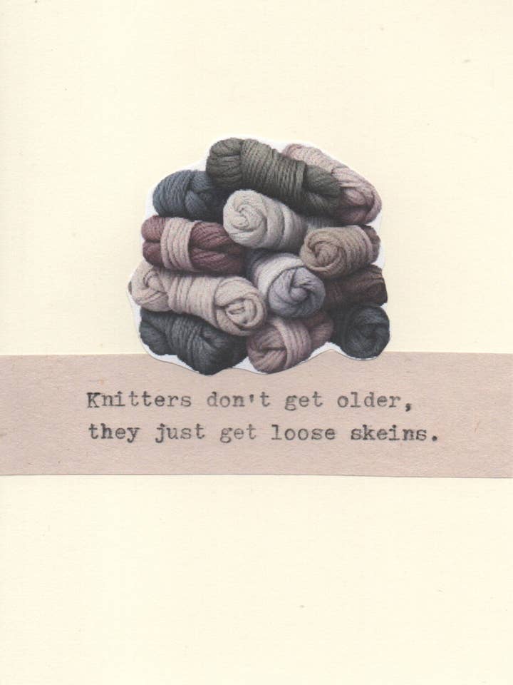 Stricker bekommen lockere Stränge Lustige Strickhumor Geburtstagskarte für den Großhandel von BlueSpecsStudio