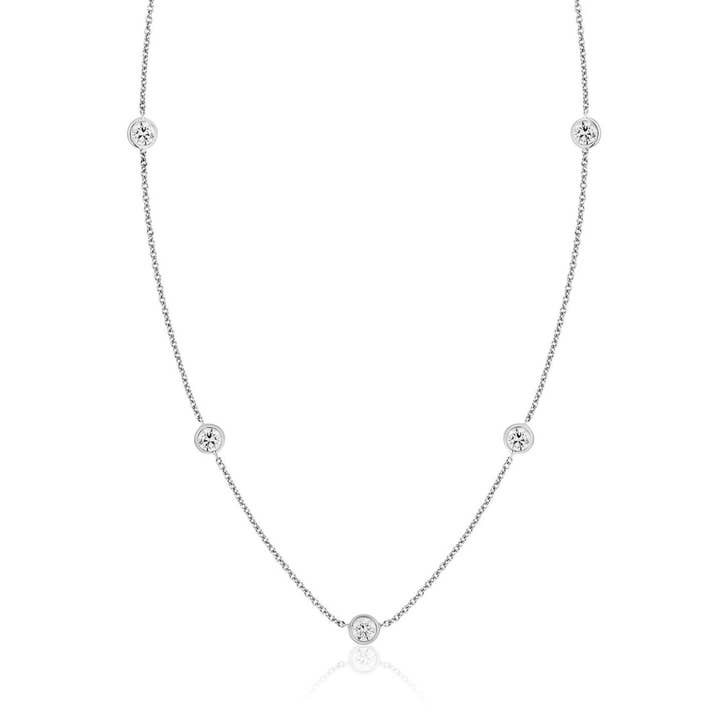 Ariana Rabbani - Wholesale Pendant/Charm Necklace - "Diamond By The Yard" Five Lab Grown Diamonds Necklace