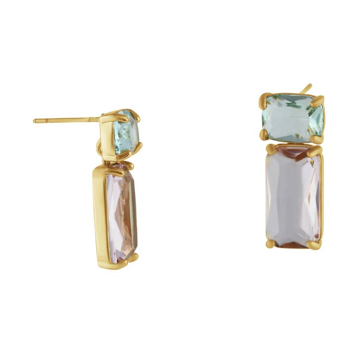 Kim Allure Stone Cut Luxe Earrings for wholesale by Big Metal London
