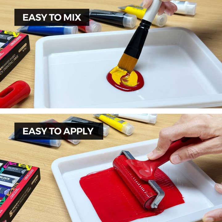 Zieler – wholesale Craft supplies – 5 Block Printing Inks | Water-Based 38ml | 096081223