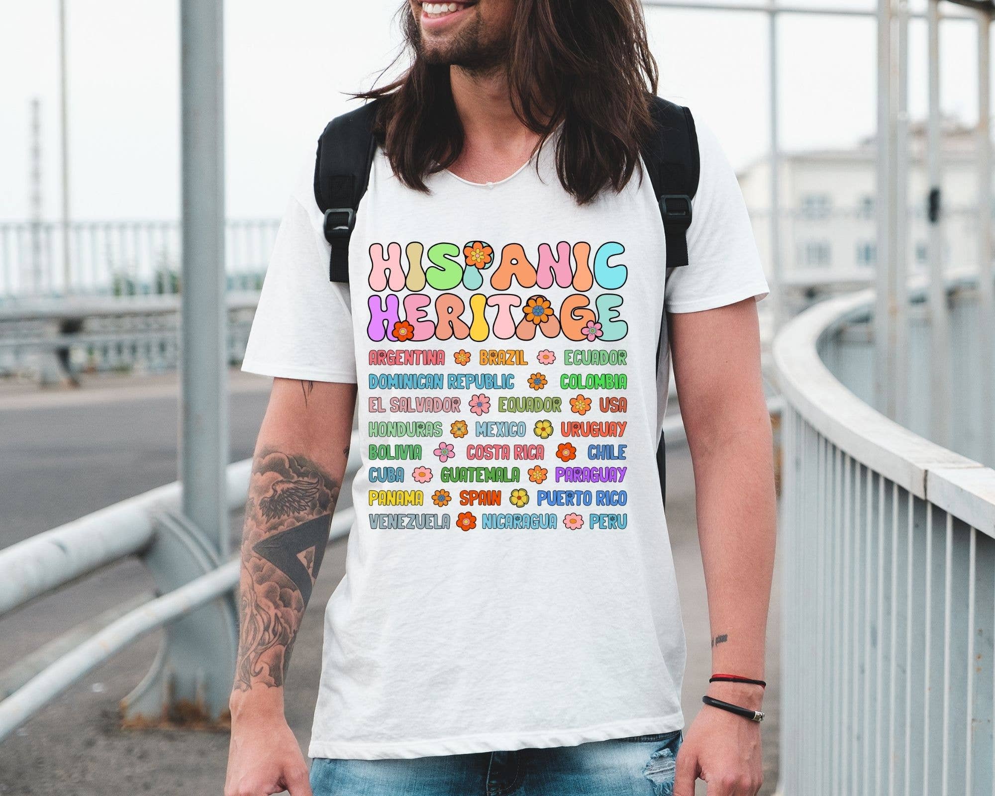 Vivtrek - Wholesale Screen Printed T-Shirt - Women's - Hispanic Heritage Country Latino Heritage Month Shirts11