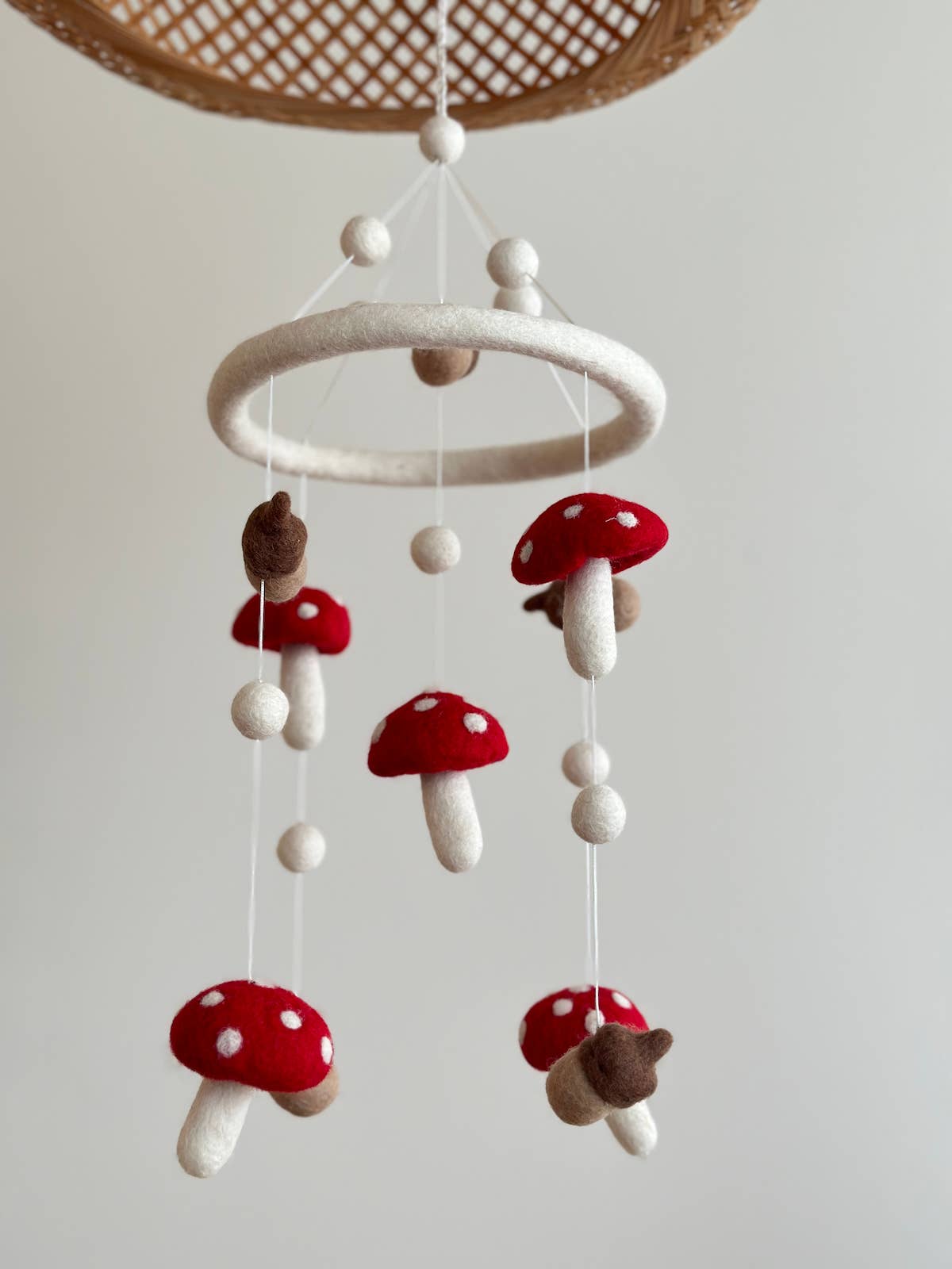 Ganapati - Wholesale Baby Mobile - Felt Baby Mobile – Mushrooms & Acorns4