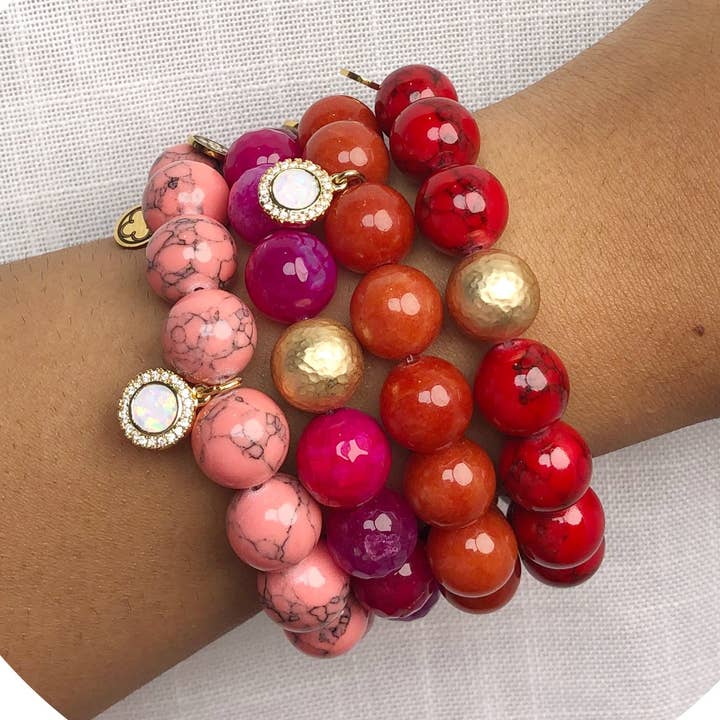 Red Ombré Arm Party for wholesale by Oriana Lamarca Designs
