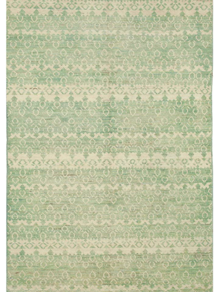Tappeto Oushak Verde 6x9 - 33631 per la vendita all'ingrosso da parte di RUG N CARPET