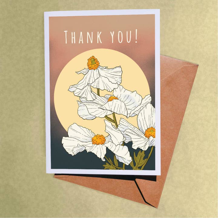 Matilija Poppies Tack Kort för wholesale av Micael Nunez