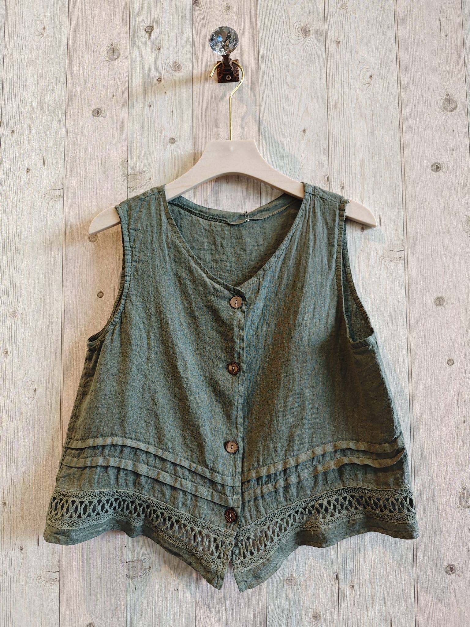 Linen & More – Colete - Mulher por atacado – REF 18098 COLETE LINHO 100%3