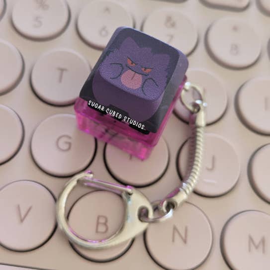 Silly Ghost Boi #094 - Fidget Keycap Keychain for wholesale by Sugar Cubed Studios