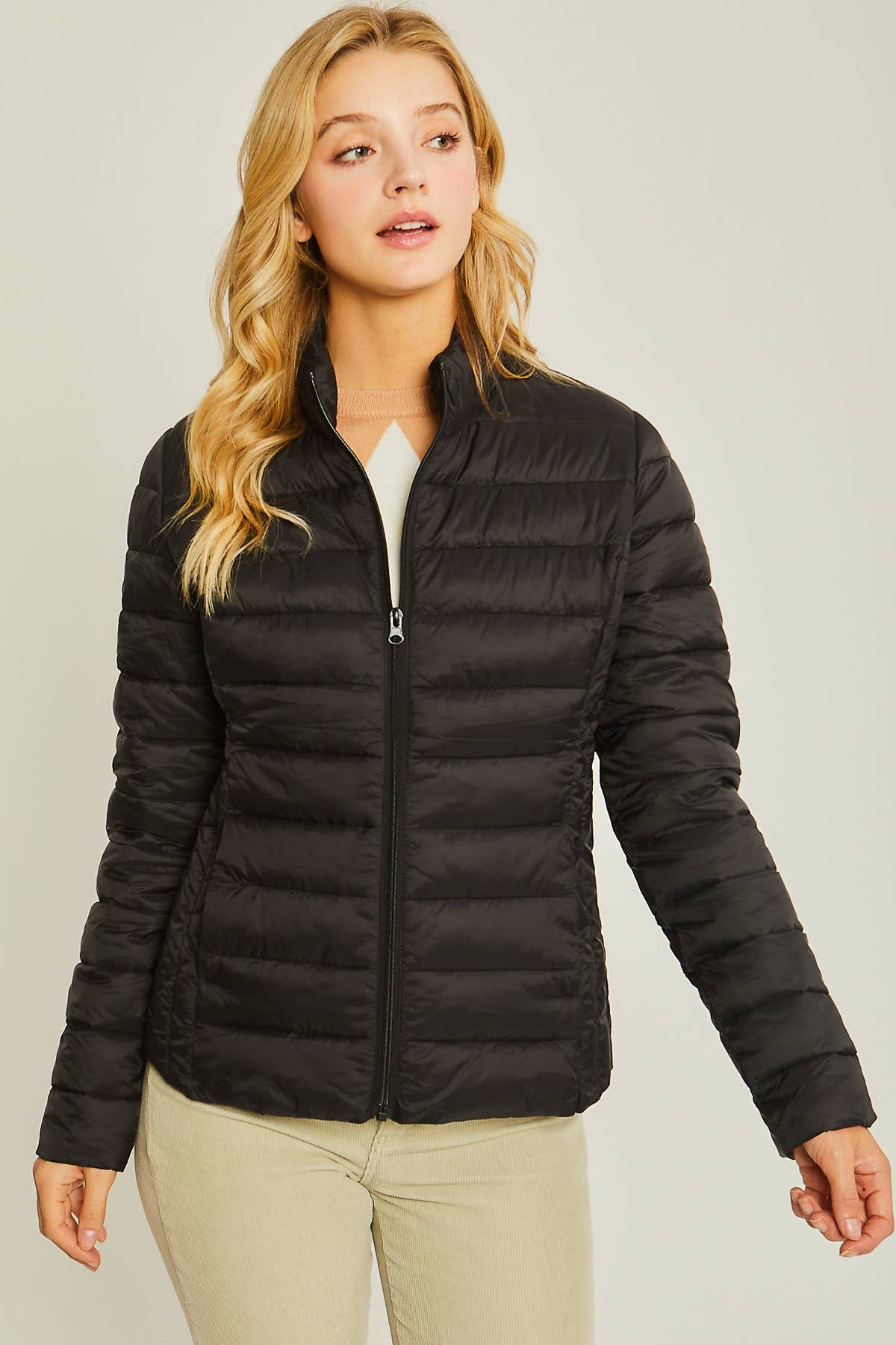 Vanilla Monkey - Wholesale Puffer Jacket - Women's - Ultra Lightweight Padded Thermal Zip Up Jacket0