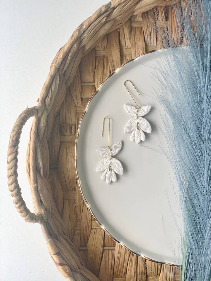 Seashell Inspired Drop Earrings for wholesale by E & M Creative Design Co.